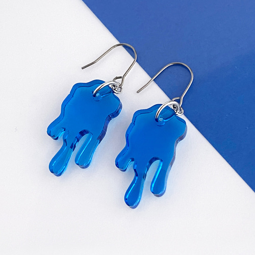 melt blue】ピアス・イヤリング｜｜｜アクリルアクセサリー｜メンズ