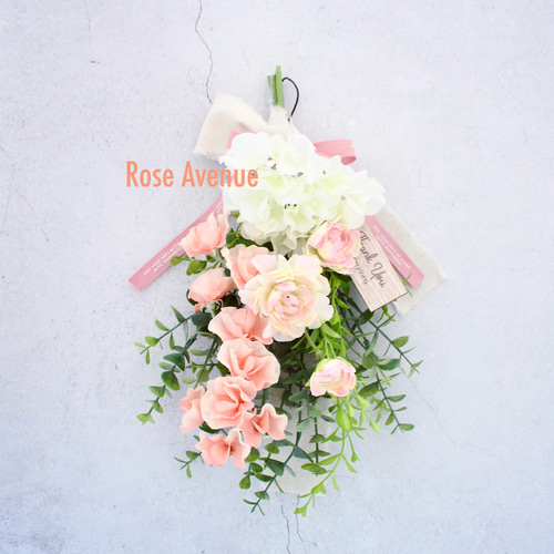 ✮【ミニスワッグ】スイートピーとラナンキュラスのミニスワッグ ꕤ  