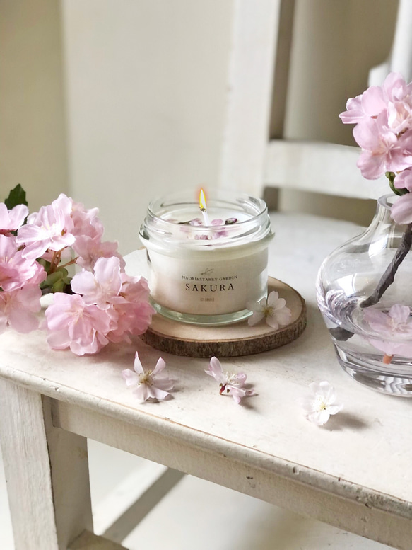 桜の香り キャンドル SAKURA CANDLE 缶入り【ギフトにお勧め！】