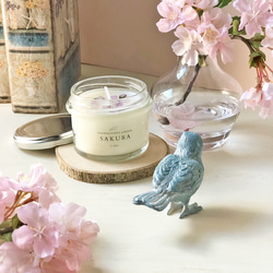 SAKURA 桜の花の香り フレグランスキャンドル　ソイワックス 2枚目の画像