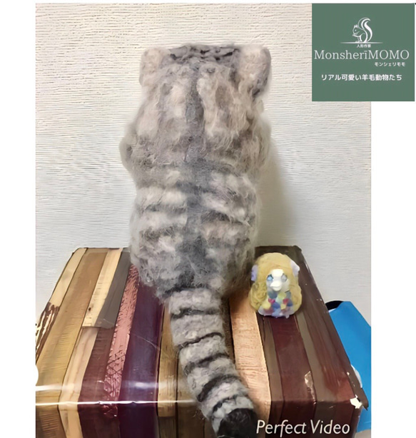 オーダーメイド☆羊毛フェルトの招き猫のマヌルネコ 13枚目の画像