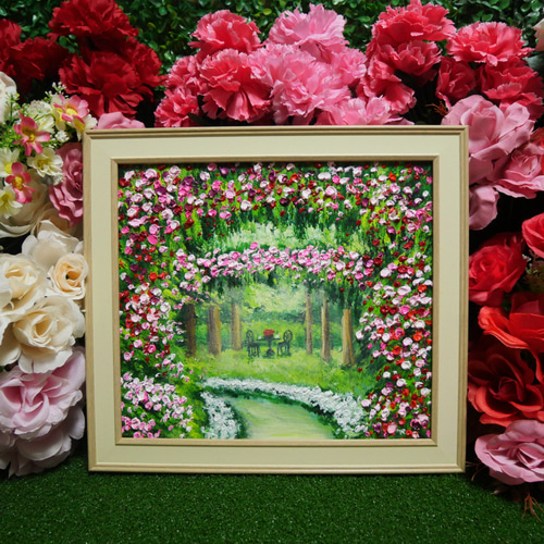 油絵 油彩 油彩画 絵 絵画 【赤い薔薇】 絵画 HR 通販｜Creema 