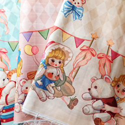 SALE⭐︎お人形とクマちゃん生地 女の子 テディベア ロリータ