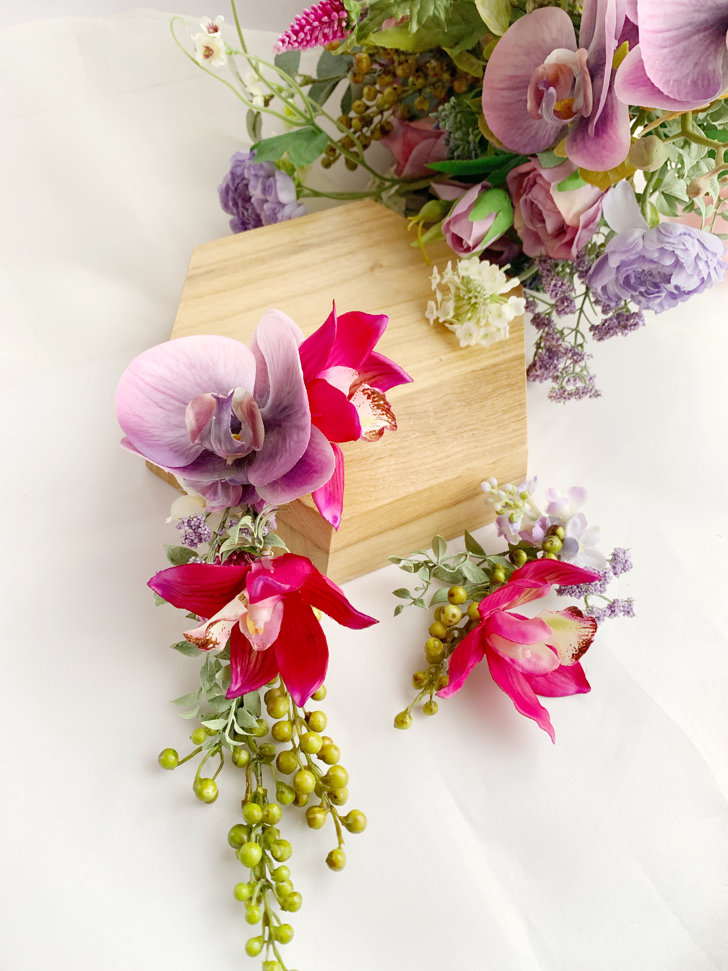 シンピジュームイヤーフック＆イヤリング