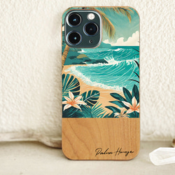 天然木♡名入れ♪ノースショア ハワイ NORTHSHORE iPhoneケース