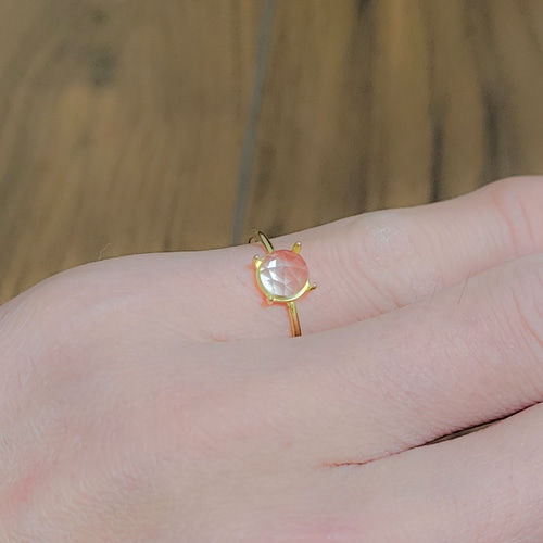 天然石 クリスタル 水晶 一粒リング SILVER925/18KGP 7号～17号 指輪