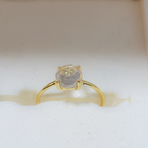 天然石 クリスタル 水晶 一粒リング SILVER925/18KGP 7号～17号 指輪
