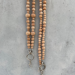 Wood beads shoulder strap (thin) 2枚目の画像