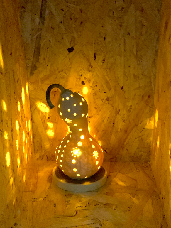 ひょうたんランプ#17/卓上ランプ/おしゃれ/プレゼント/照明 3枚目の画像