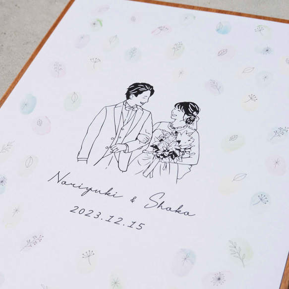 木の似顔絵ウェディングツリー＊結婚証明書 2枚目の画像