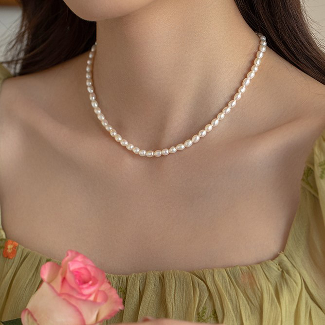 淡水パールのネックレス　真珠　淡水真珠　淡水パール　パール　6月の誕生石 夏の誕生石2024