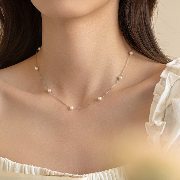 淡水パールのネックレス　真珠　淡水真珠　淡水パール　パール　6月の誕生石 夏の誕生石