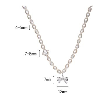 淡水パールのネックレス　真珠 蝶々　S925シルバー 淡水真珠　淡水パール　パール　6月の誕生石 夏の誕生石2024