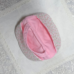鍋つかみ＆鍋敷きセット　花柄キルティング　ピンク 4枚目の画像