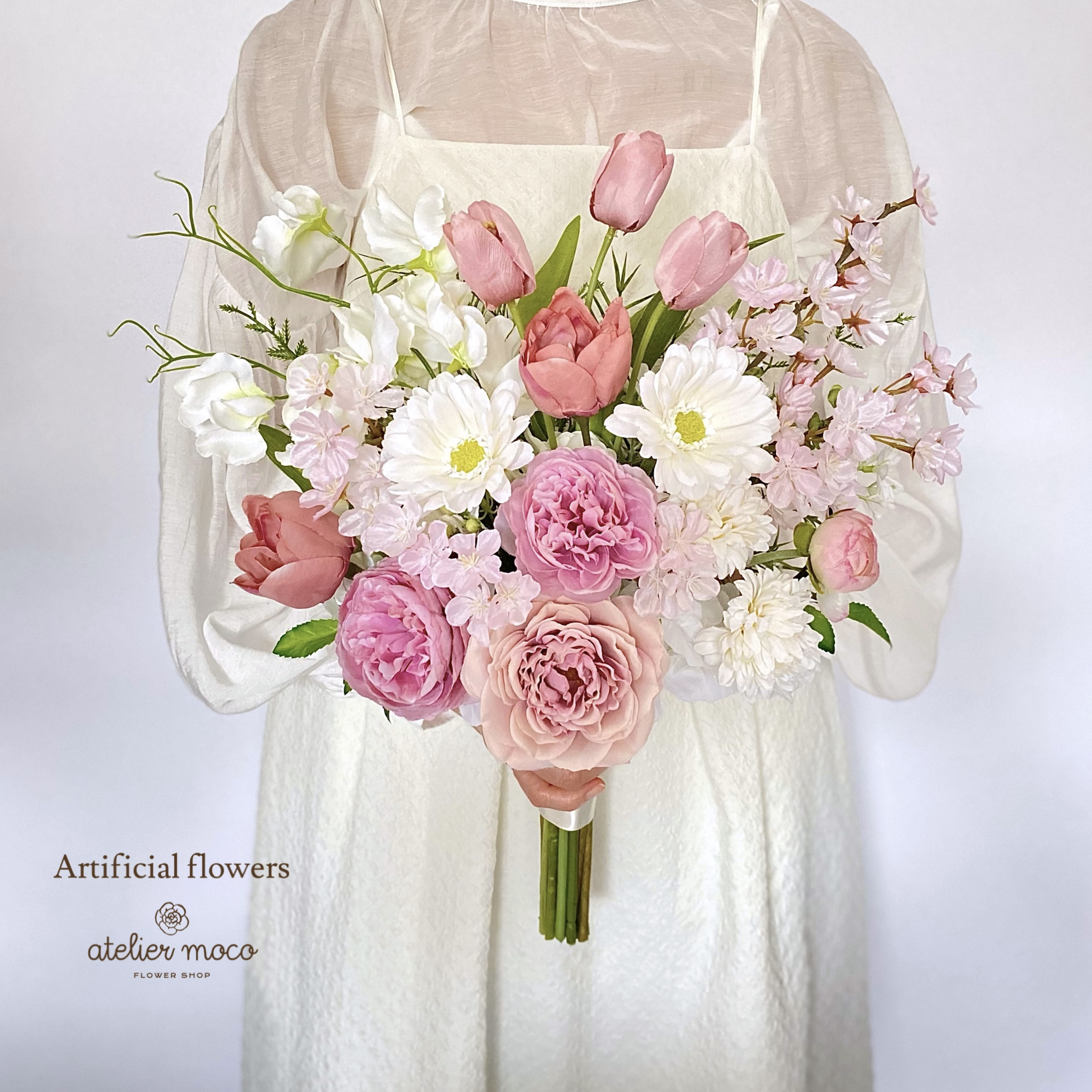 和装 ブーケ アーティフィシャルフラワー 前撮り ベビーピンク 注文