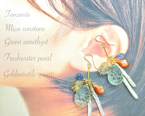 No.1569-B　猫☆ホログラム☆レジンピアス・イヤリング(ターコイズブルー) No.1569-B 猫☆ホログラム☆レジンピアス・イヤリング(ターコイズ