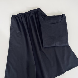 ジャンパースカート * Rayon Linen Black * 8枚目の画像