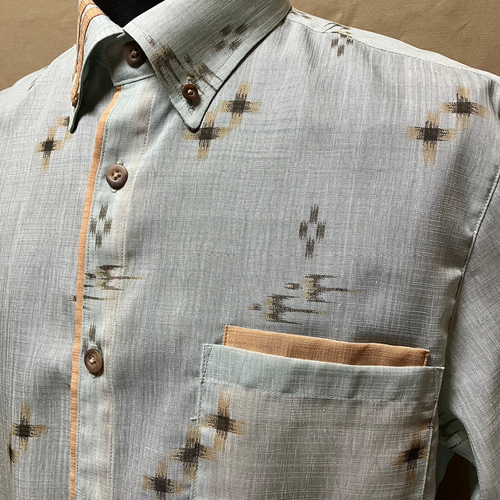 ユ*ン様 琉球絣 かりゆしウェア アロハシャツ 伝統工芸 Sustainable Line | かりゆしウェア（沖縄版アロハシャツ）専門