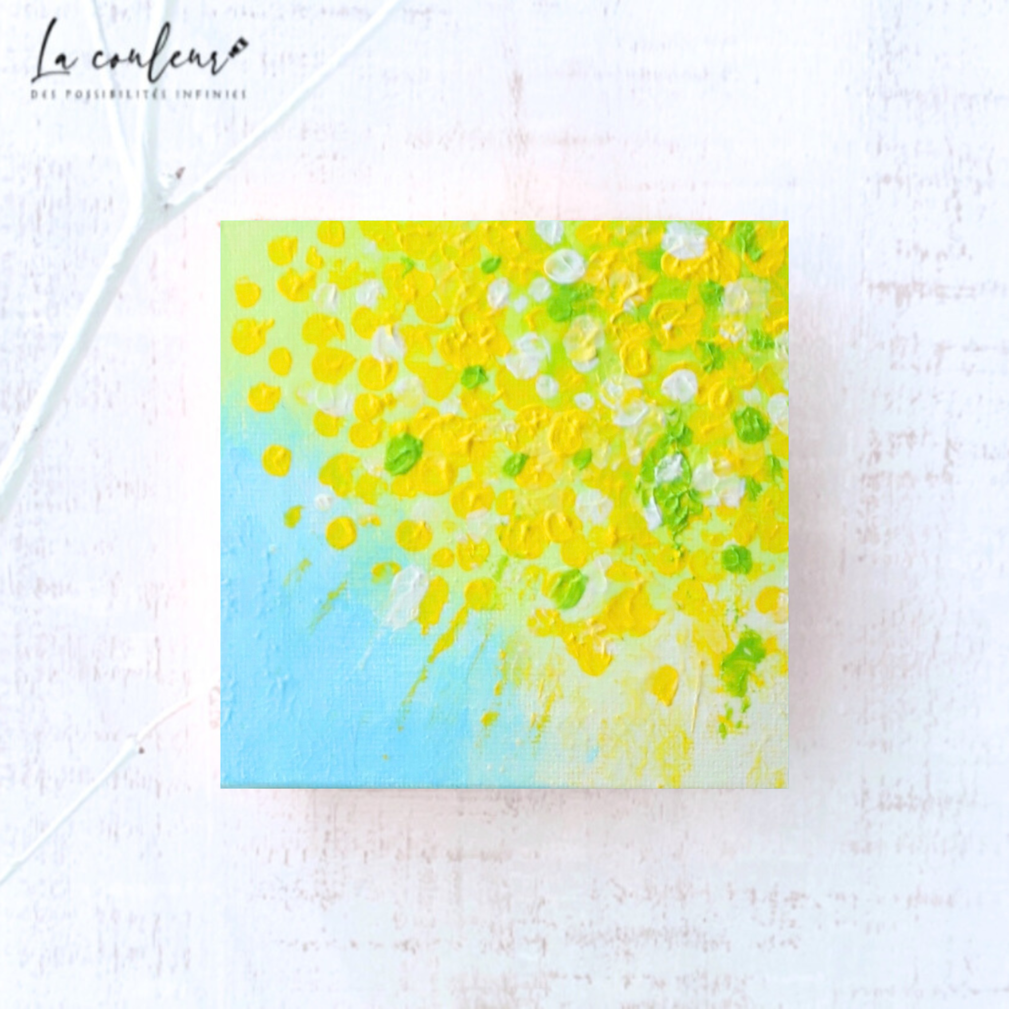 アクリル絵画 抽象デザイン 20cm アクリル画 【Rhythm08】抽象画 一点物 キャンバス 20cm - メルカリ
