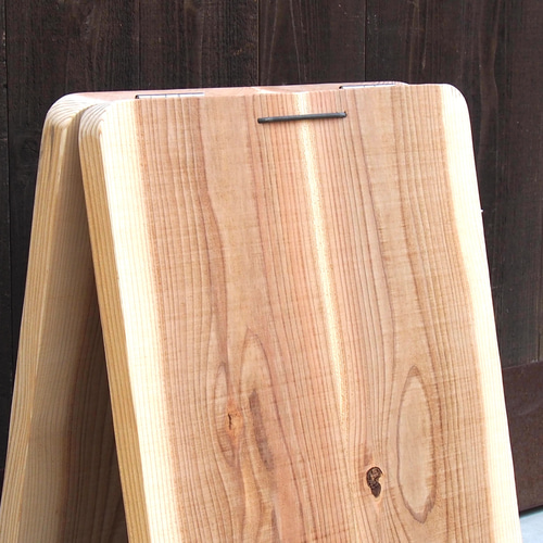 無垢材 A型看板] 折りたたみ式 ＊高さ60cm 板厚35mm 表札・ネーム