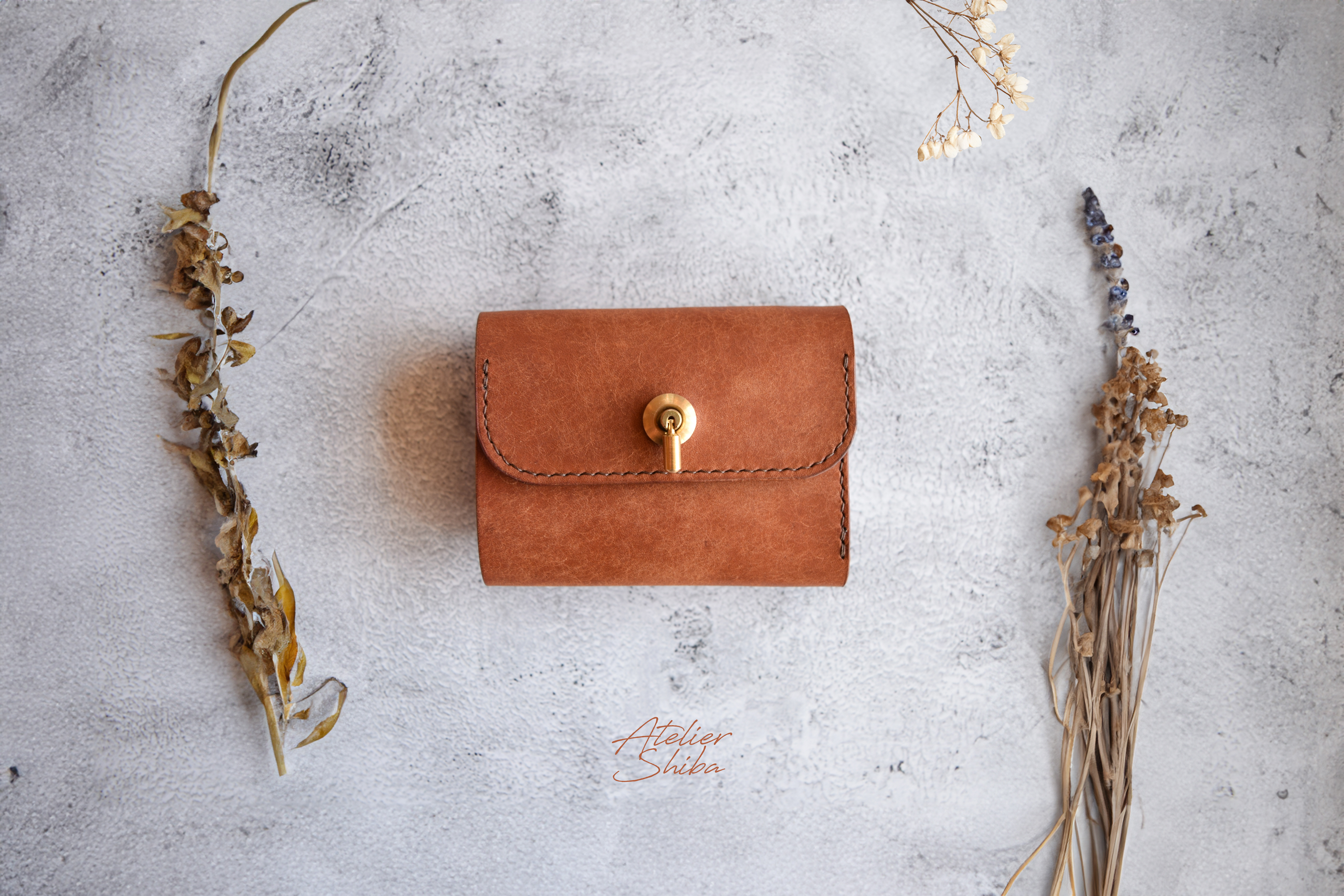 【蒙古夕ソメソ】オコシ金具の三つ折り財布　通常 Alloro