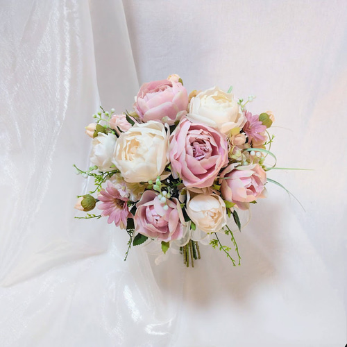 くすみピンク の ウェディング ブーケ ns878 アーティフィシャル