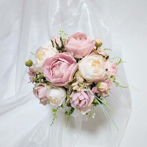 おとな ピンク の ウェディング ブーケ ns878 アーティフィシャル