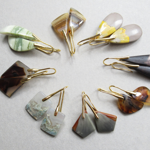 パームルート　フォッシル　14kgfピアス 14kgf ロングパームルート ピアス 大粒 フォッシル パームルート 通称