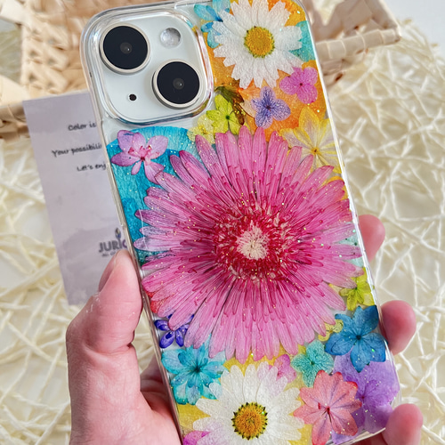 フルオーダーメイドのハンドメイド押し花スマホケース　全機種対応 フルオーダーメイドのハンドメイド押し花スマホケース全機種対応