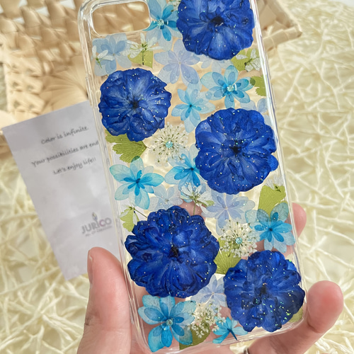 フルオーダーメイドでお作りする押し花スマホケース iphone