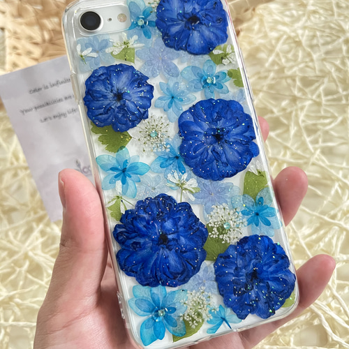フルオーダーメイドでお作りする押し花スマホケース iphone/GALAXY 