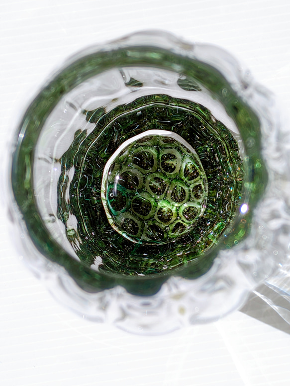 ゆらゆら　/　吹きガラス　/　ガラスの花瓶　/　新緑 3枚目の画像