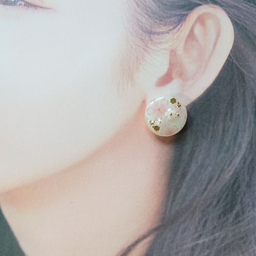 ハンドメイド ボタンカボション花モチーフ⑥