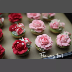 (風呂敷ラッピング)あんフラワークッキー(赤いバラ)４個入り 誕生日プレゼント 和菓子 食べられるお花！ 3枚目の画像