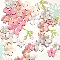 桜吹雪ペーパーパーツ 1枚目の画像