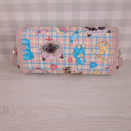 コヤンイサムチョンのお財布バッグ（ピンクチェック） 長財布 cocotte