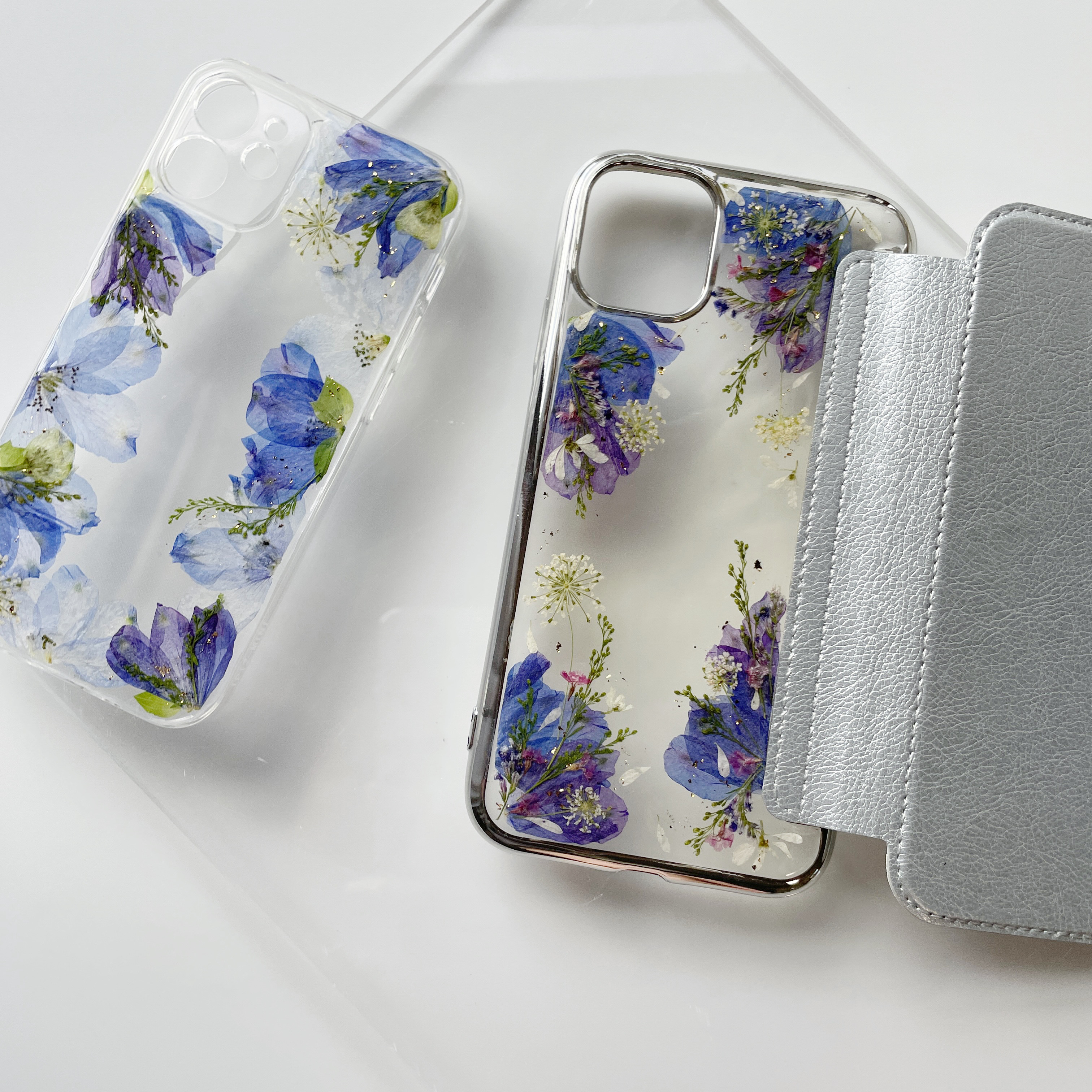 フラワーガーデン 押し花スマホケース 全機種対応 スマホケース