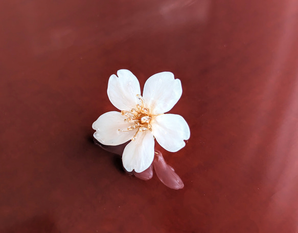 【受注制作】Everpink. 本物の桜　厳選花のみで仕上げるタックピン/ブローチ/ピンブローチ 7枚目の画像