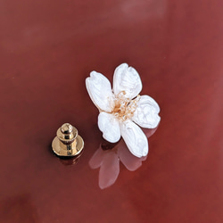 【受注制作】Everpink. 本物の桜　厳選花のみで仕上げるタックピン/ブローチ/ピンブローチ 5枚目の画像
