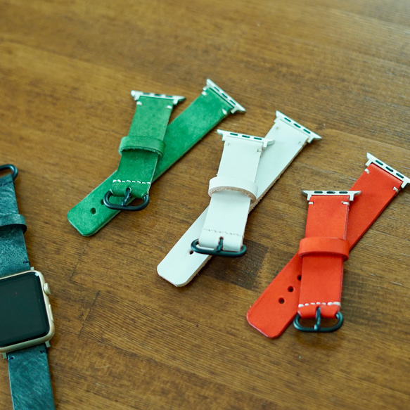 義大利皮革 Apple Watch Apple Watch 真皮錶帶 可選擇顏色進行客製化 第15張的照片