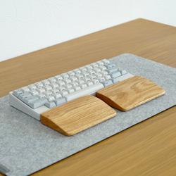 ｵｰｸ無垢材】75％キーボード向けリストレスト オスモオイル仕上げ PC