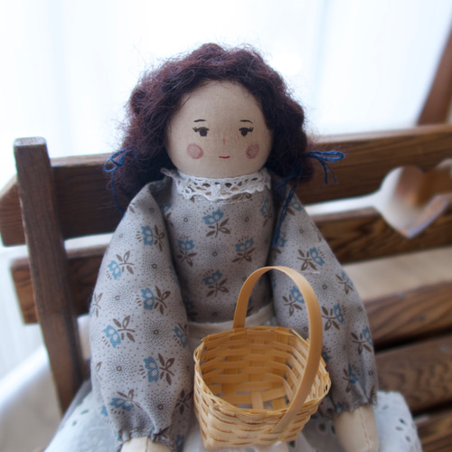 ハンドメイド ウッデンドール ヴィンテージドール 木製ドール