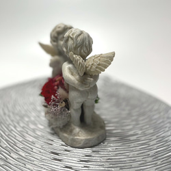 プリザーブドフラワー　母の日　天使　エンジェル　天使置物　エンジェルキッス　フラワーギフト　天使置物　 4枚目の画像