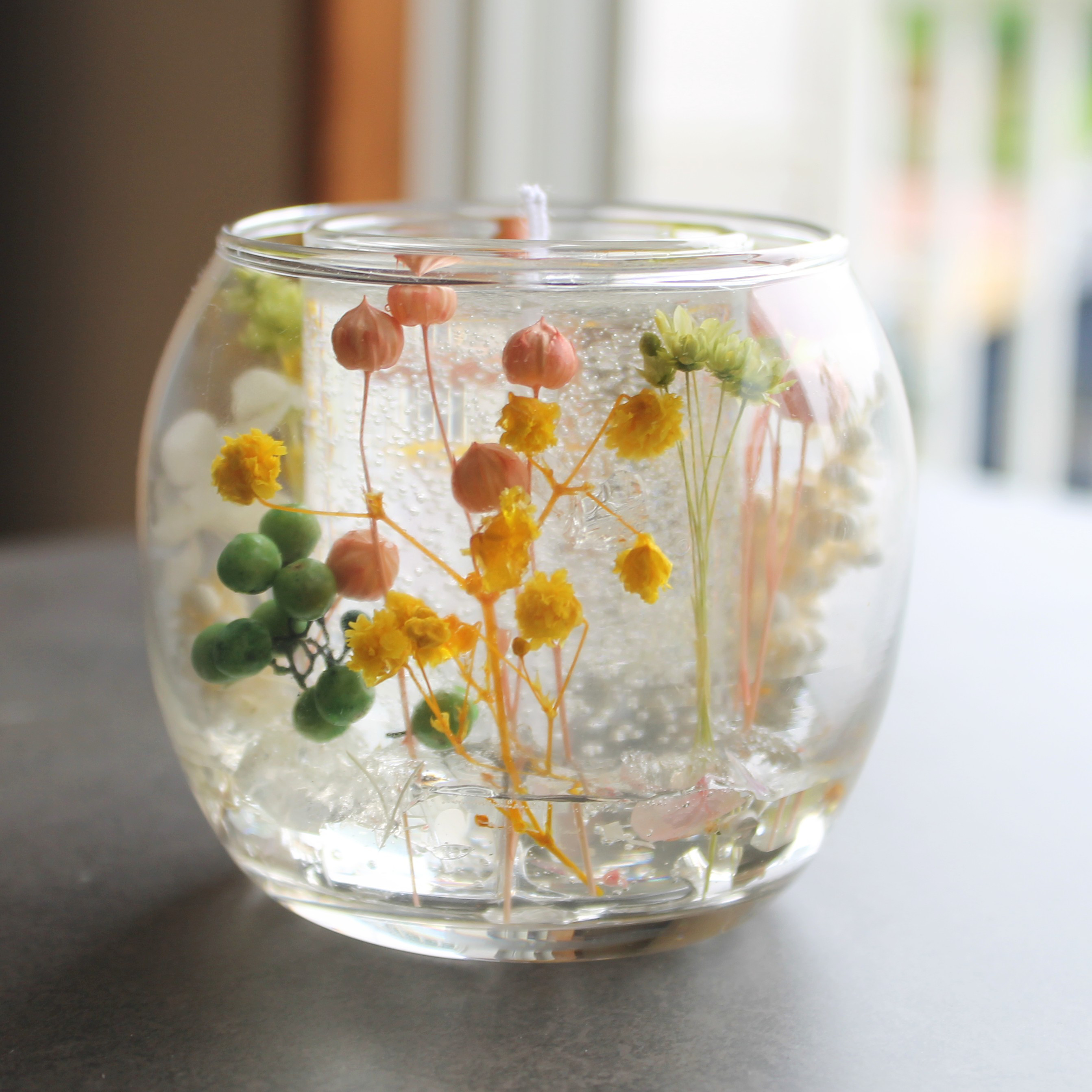 アロマジェルキャンドル│ゼラニウム×ベルガモット精油│ドライ  