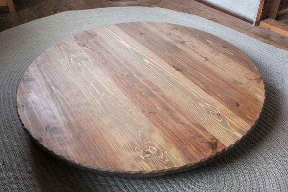 アンティーク風　折りたたみ　丸テーブル　円卓　ちゃぶ台　ローテーブル　 4枚目の画像