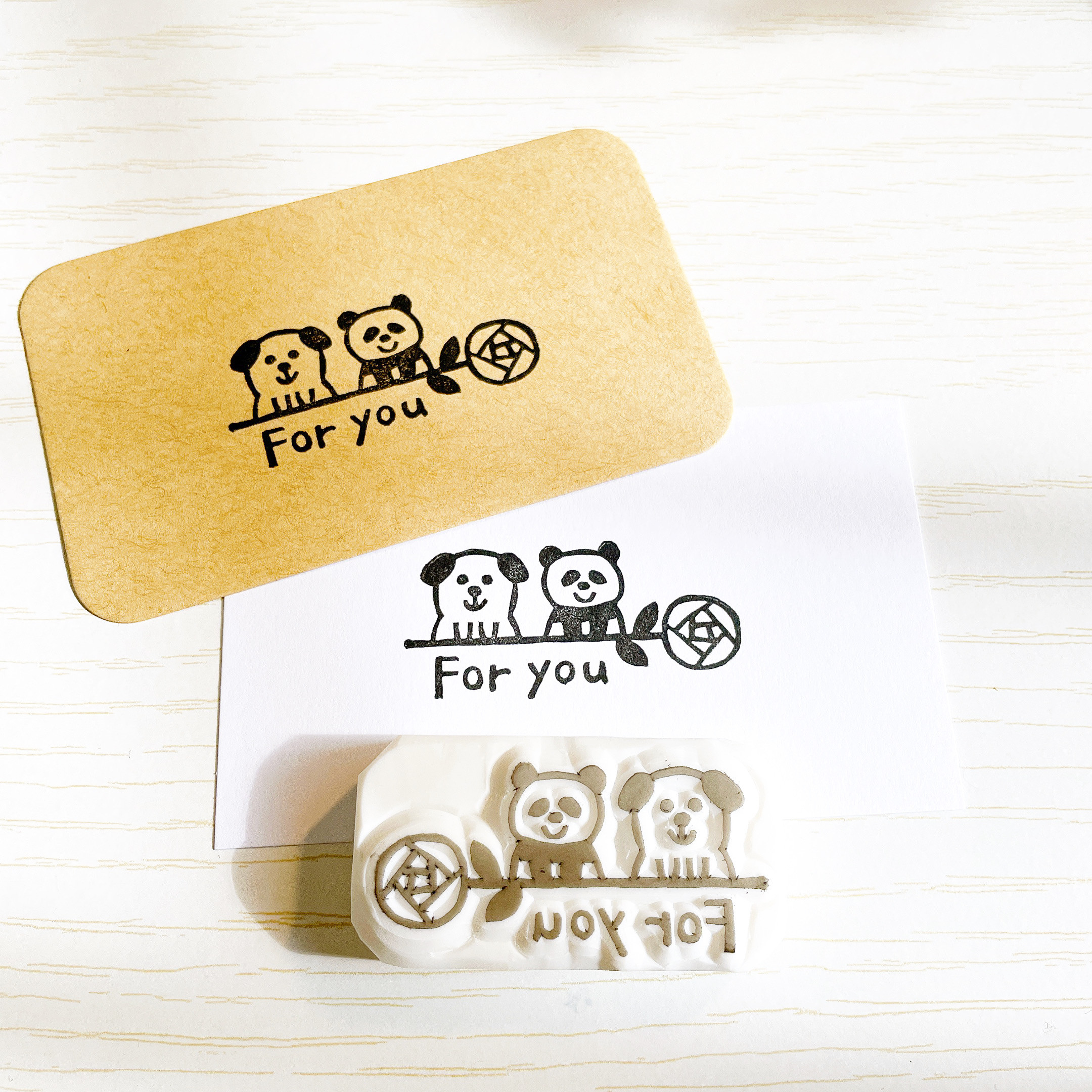 【訳ありsale】消しゴムはんこ★thank you！BOX(パンダ) 訳ありsale】消しゴムはんこ☆thank you！BOX(パンダ)