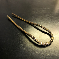 brass hair fork Ssize ヘアフォーク （かんざし）ヘアスティック 1枚目の画像