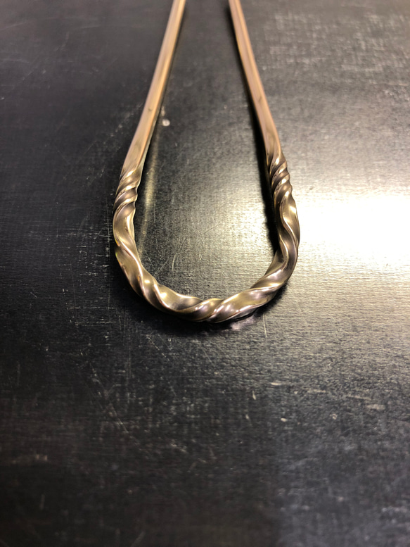 brass hair fork Ssize ヘアフォーク （かんざし）ヘアスティック 4枚目の画像