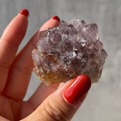 インド産【アメシスト クラスター】虹あり 紫水晶（78.3g）鉱物 天然石 12枚目の画像