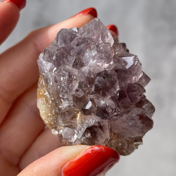 インド産【アメシスト クラスター】虹あり 紫水晶（78.3g）鉱物 天然石 18枚目の画像